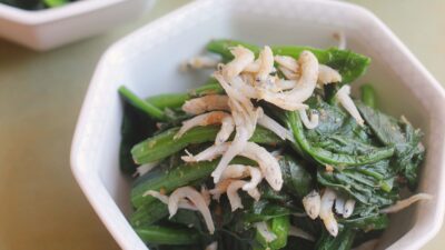 ほうれん草としらすのおかか和え