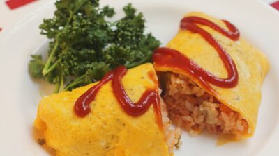 炊飯器オムライス