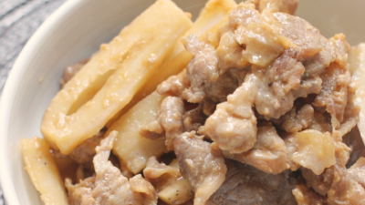 豚肉と蓮根の味噌炒め