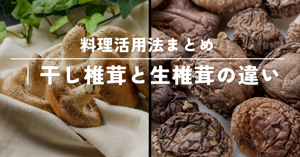 干し椎茸と生椎茸の違いとは？特徴別・料理への上手な使い分けガイド