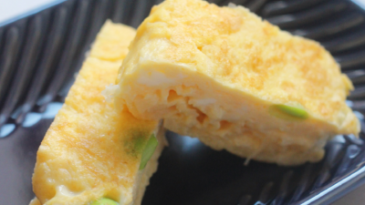 枝豆とホタテの卵焼き